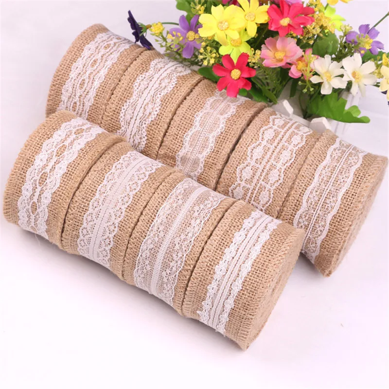 2m Nature Environmental Linen Jute Ribbon Rope with Lace Festival and Wedding DIY Decoration Supplies
2m Nature Environmental Linen Jute Ribbon Rope with Lace Festival and Wedding DIY Decoration Supplies