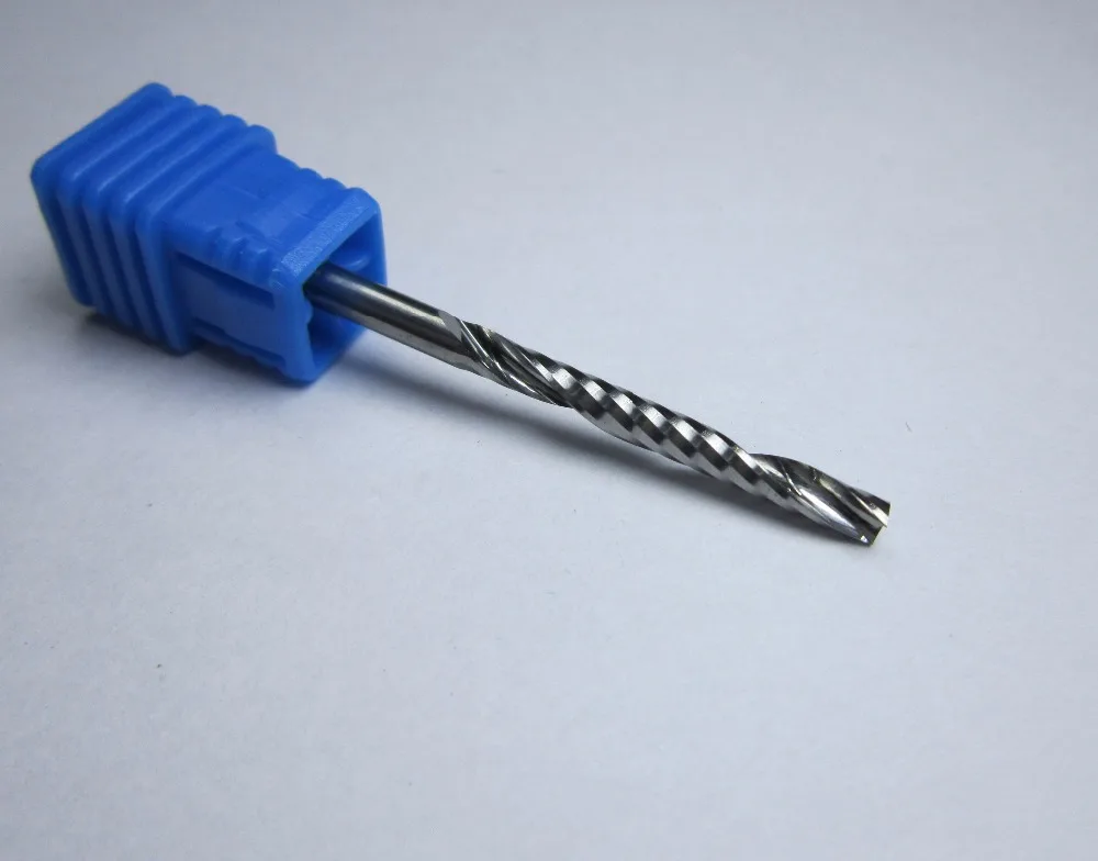 blade length 28mm DIA 3.175mm 3.175*28mm*55 Tungsten Carbide single 1 Flute End Mill milling cutter CNC Bits for Acrylic
blade length 28mm DIA 3.175mm 3.175*28mm*55 Tungsten Carbide single 1 Flute End Mill milling cutter CNC Bits for Acrylic