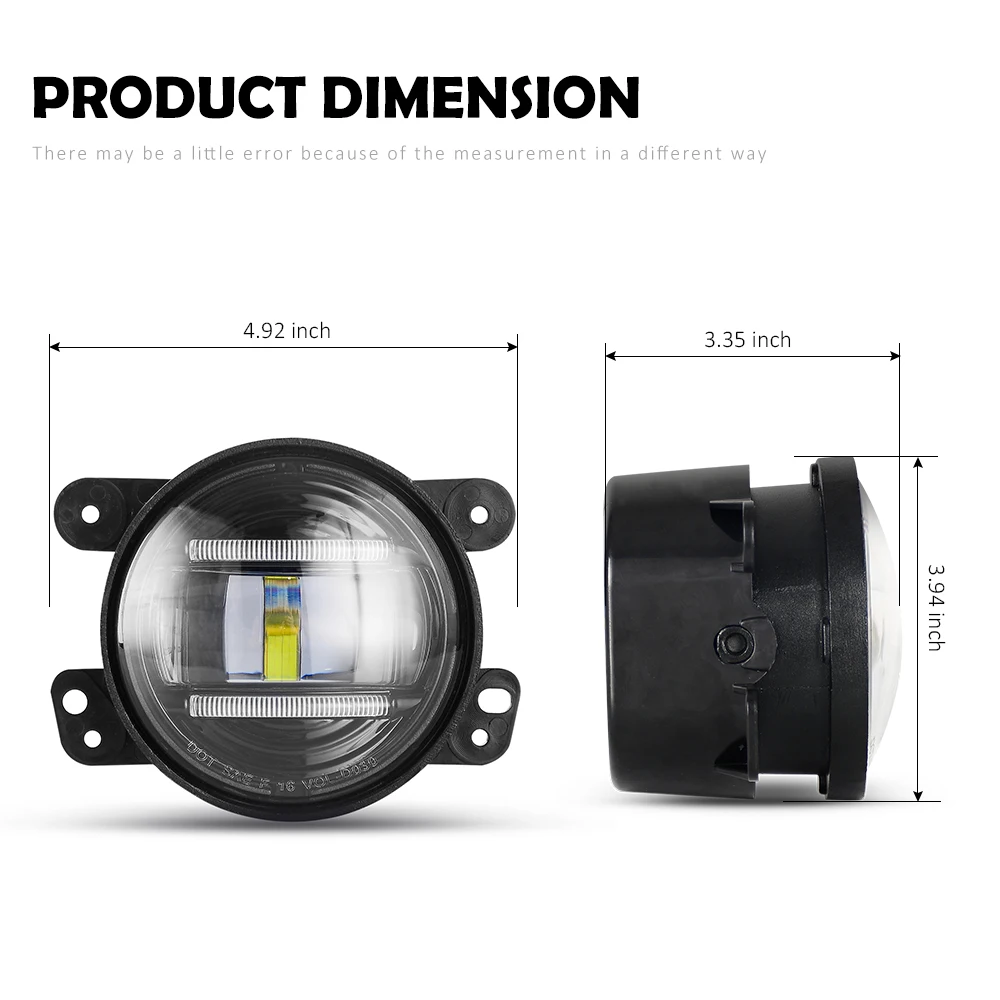 4 Inch Round Led Fog Lights 6000K White Off Road Fog Lamps For 4X4 Offroad Car Truck Waterproof 12V
4 Inch Round Led Fog Lights 6000K White Off Road Fog Lamps For 4X4 Offroad Car Truck Waterproof 12V
