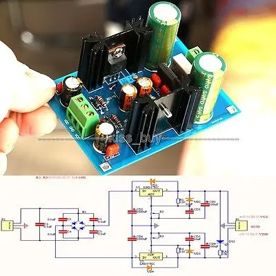 Блок питания LM317 LM337 с регулируемой фильтрацией комплекты регулятора напряжения