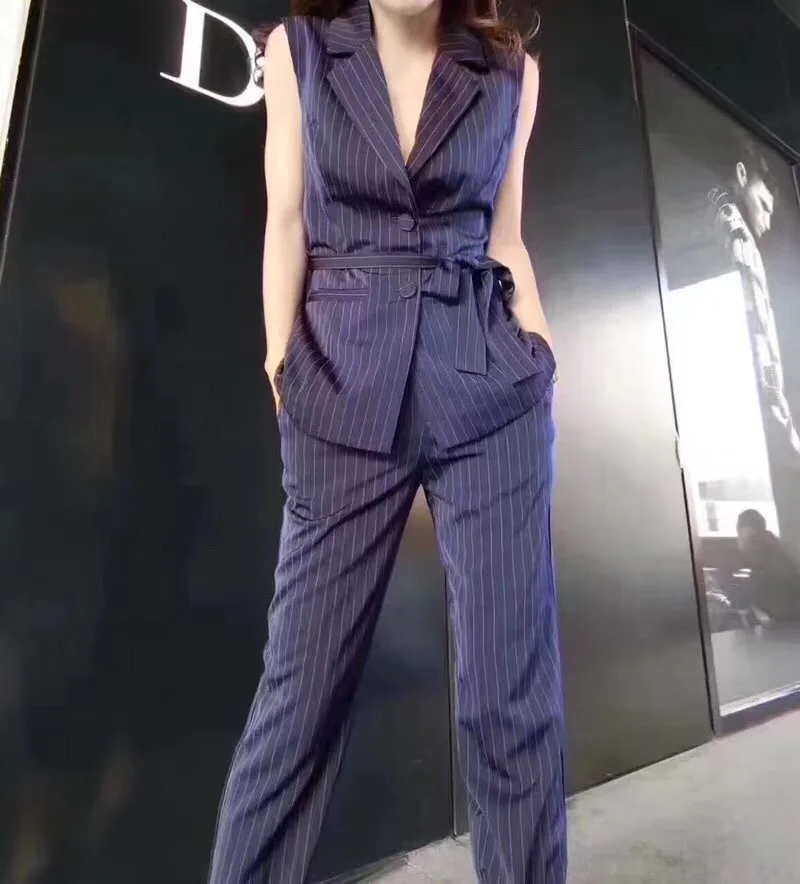 Guesod 2018 Summer Women Set Star Brand Belt Striped Suit Vest Elegant Slim Suit Two Piece Set Female New
Guesod 2018 Summer Women Set Star Brand Belt Striped Suit Vest Elegant Slim Suit Two Piece Set Female New