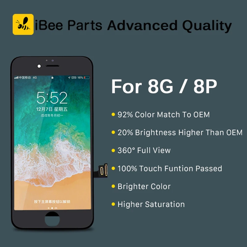 Запчасти iBee 1 шт. новое поколение усовершенствованный для iPhone 8 Plus ЖК дисплей