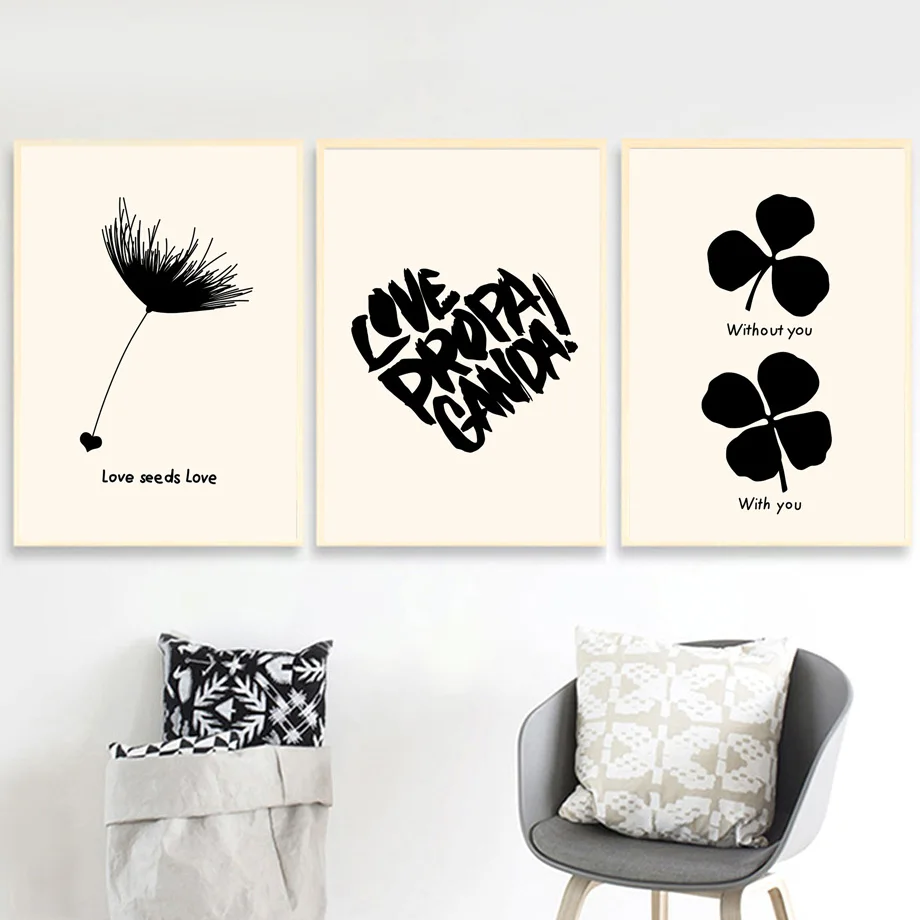 Gohipang Cartoon Dandelion Tent Clover Love Quotes Wall Art Canvas Painting Nordic Posters And Prints Wall Picture For Kids Room
Gohipang Cartoon Dandelion Tent Clover Love Quotes Wall Art Canvas Painting Nordic Posters And Prints Wall Picture For Kids Room