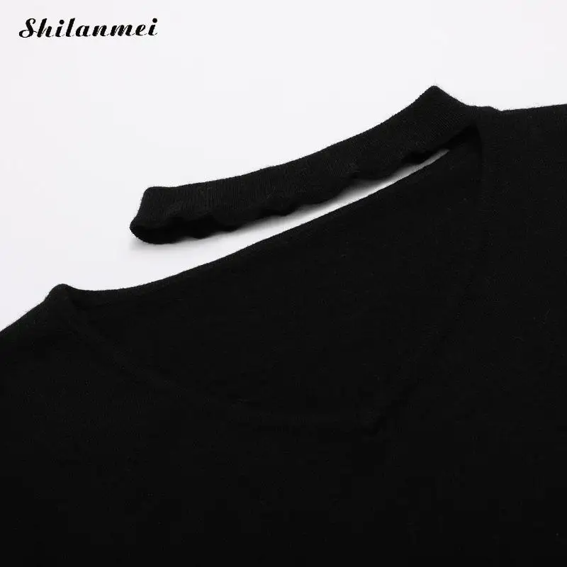Women Solid Knitted Sweater Pullovers V Neck Black Hollow Autumn Winter Sweater Long Sleeve Jumper Basic Office Elegant Sweaters
Women Solid Knitted Sweater Pullovers V Neck Black Hollow Autumn Winter Sweater Long Sleeve Jumper Basic Office Elegant Sweaters