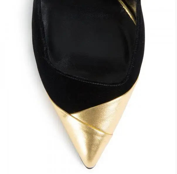 Hot Selling Black and Gold Ankle Strap Heels Stilettos Pumps Women Shoes Metallic Heels Pointed Toe Wedding Shoes Bride
Hot Selling Black and Gold Ankle Strap Heels Stilettos Pumps Women Shoes Metallic Heels Pointed Toe Wedding Shoes Bride