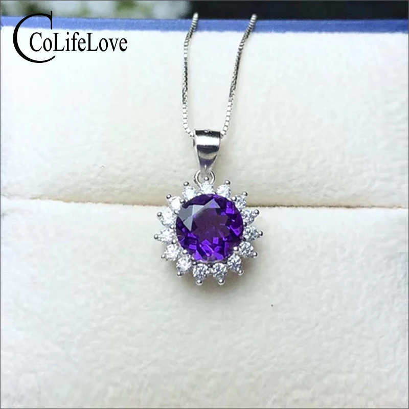 CoLife Jewelry Classic Amethyst Necklace Pendant for Office Woman 7mm Natural Amethyst Pendant Solid 925 Silver Amethyst Jewelry
CoLife Jewelry Classic Amethyst Necklace Pendant for Office Woman 7mm Natural Amethyst Pendant Solid 925 Silver Amethyst Jewelry