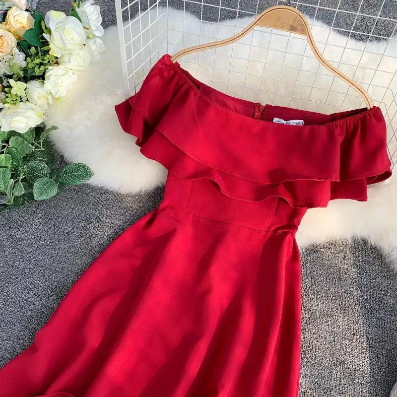 Fashion Off Shoulder Sexy Ruffles Summer Midi Long Dress Vestido De Festa Party Women Casual Beach A-Line High Waist Vestidos
Fashion Off Shoulder Sexy Ruffles Summer Midi Long Dress Vestido De Festa Party Women Casual Beach A-Line High Waist Vestidos