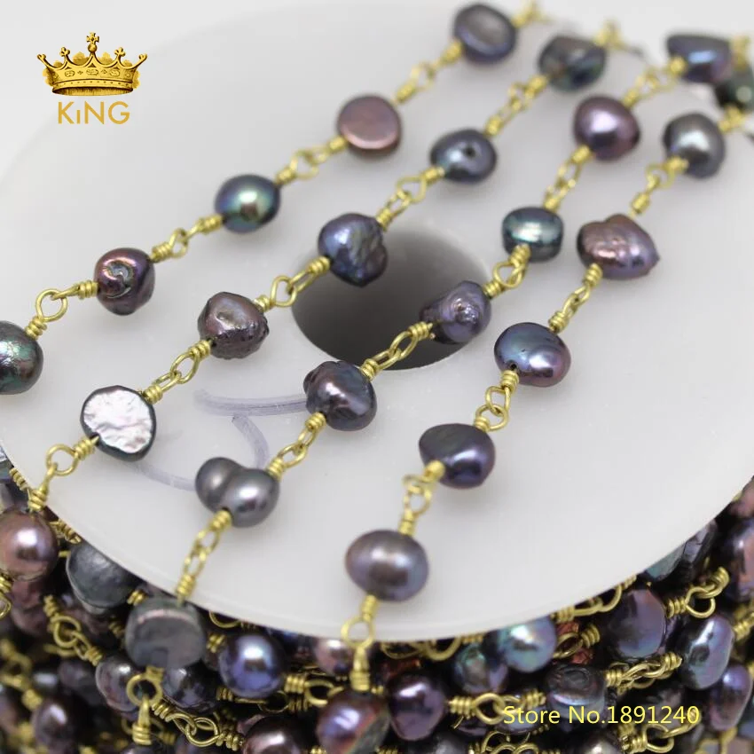 5meters 6-8mm Black AB Titanium Pearl Jewelry Chains Bracelet,Natural Pearl Freeform Nugget Loose Beads Chains Findings ZJ209
5meters 6-8mm Black AB Titanium Pearl Jewelry Chains Bracelet,Natural Pearl Freeform Nugget Loose Beads Chains Findings ZJ209