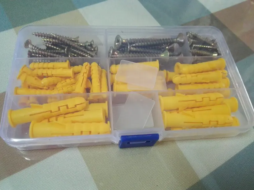 one set colorful zinc M4X30 M5X40 M6X50 phillips countersunk self tapping screws yellow expansion tube assortment kit box215
one set colorful zinc M4X30 M5X40 M6X50 phillips countersunk self tapping screws yellow expansion tube assortment kit box215