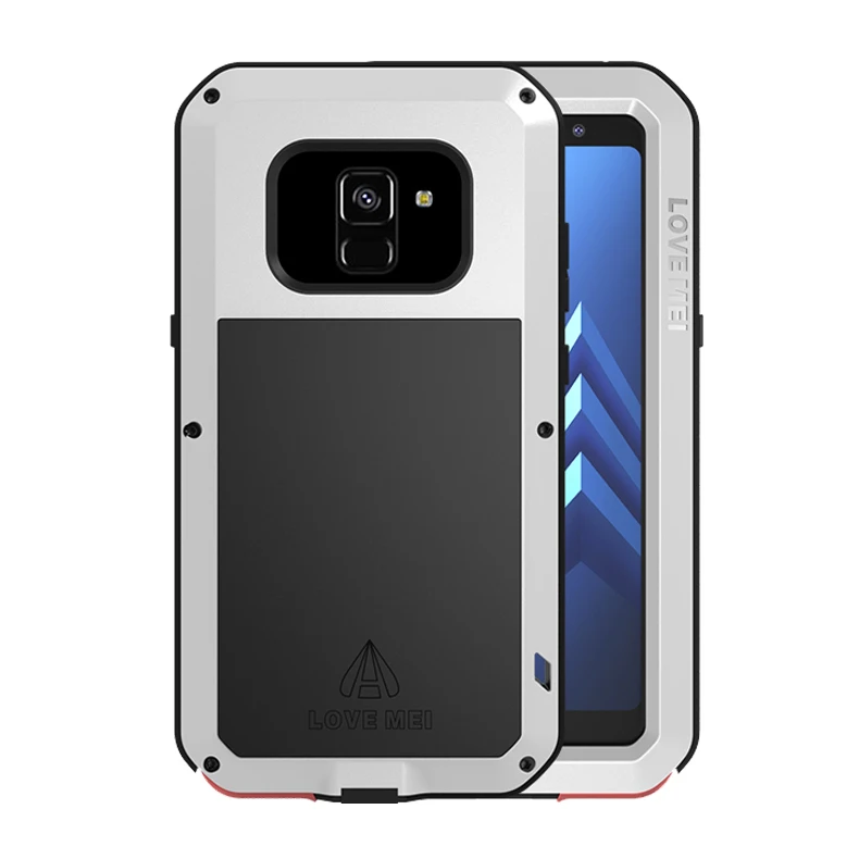 Полноразмерный чехол 360 градусов для Samsung Galaxy A8 2018 Plus A6 S10 E металлический