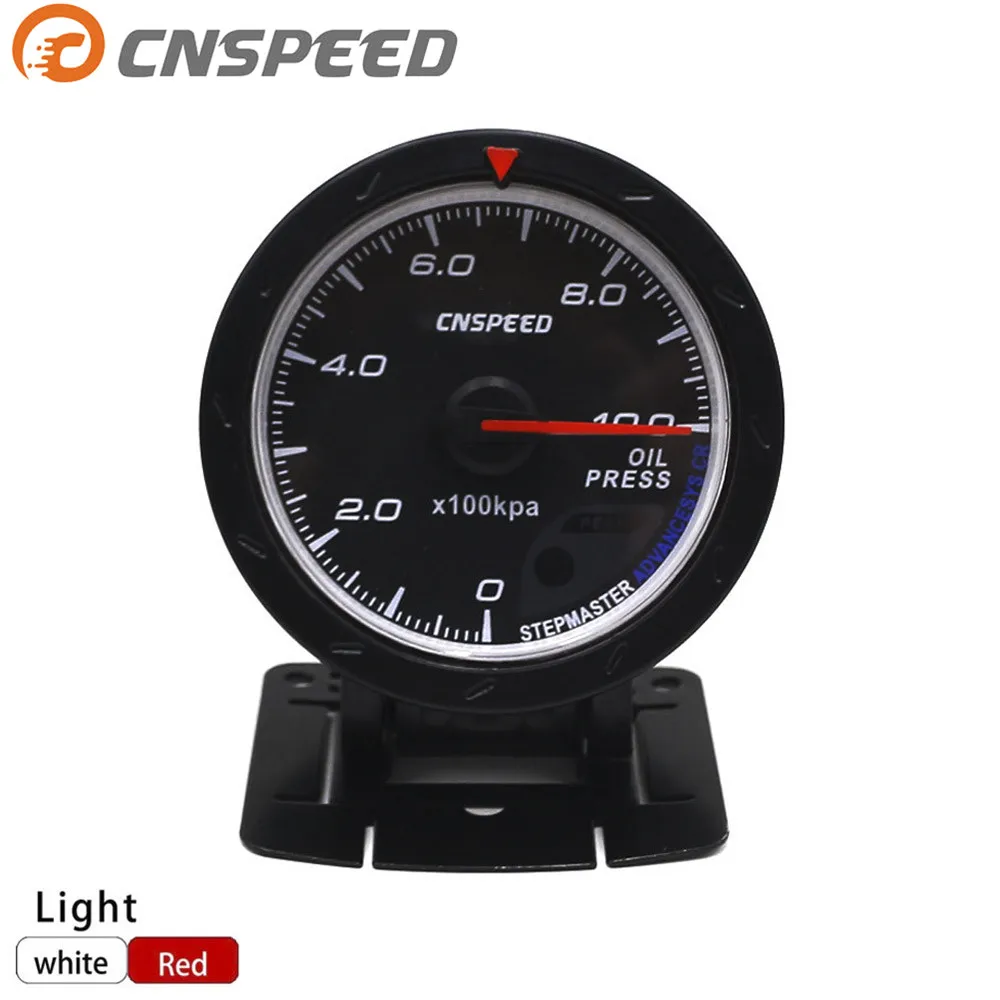 CNSPEED 60MM Car Oil pressure Gauge 0-10 BAR Oil Press Meter With Sensor Red & White Lighting Gauge Car Meter YC101415+YC100211
CNSPEED 60MM Car Oil pressure Gauge 0-10 BAR Oil Press Meter With Sensor Red & White Lighting Gauge Car Meter YC101415+YC100211