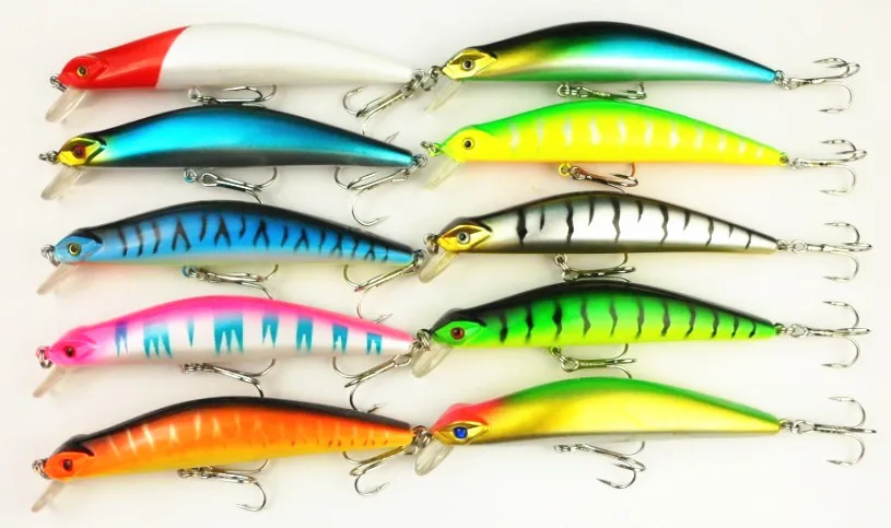 10 pcs Minnow Fishing Lures Bass Walleye Artificial Fishing Hooks floating Crap Hard baits 11cm-14.3g (MI062)
10 pcs Minnow Fishing Lures Bass Walleye Artificial Fishing Hooks floating Crap Hard baits 11cm-14.3g (MI062)