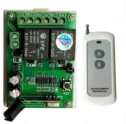 AK DC24V 2CH 500m Long Range RF Wireless Remote Control Relay Switch Security System tubular motor garage door shutters/ lamp
AK DC24V 2CH 500m Long Range RF Wireless Remote Control Relay Switch Security System tubular motor garage door shutters/ lamp