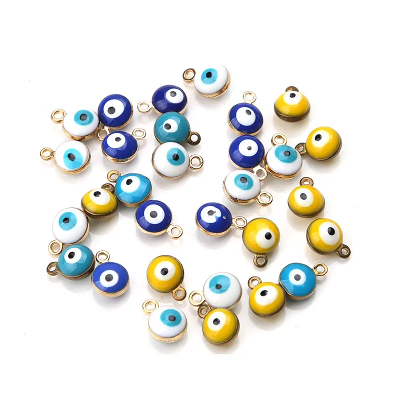 20pcs/lot Evil Eye Beads Blue Turkish Lucky Eye Beads Connector Gold Sliver Color Brass Bezel Bracelet Necklace Handmade Charms
20pcs/lot Evil Eye Beads Blue Turkish Lucky Eye Beads Connector Gold Sliver Color Brass Bezel Bracelet Necklace Handmade Charms