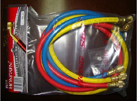 Whole sale Hongsen CT-372 Three colors Refrigeration Charging Hose 180cm For R12 R22 R134
Whole sale Hongsen CT-372 Three colors Refrigeration Charging Hose 180cm For R12 R22 R134