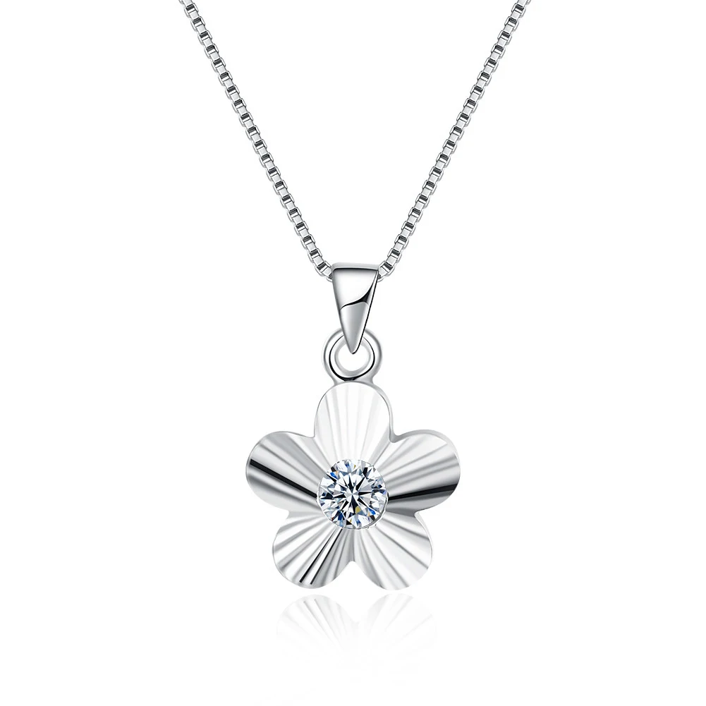 Fashion 925 Sterling Silver Necklace Simple Plum Blossom Flower CZ Pendant Necklaces for Lady Anniversary Jewelry Girl Love Gift
Fashion 925 Sterling Silver Necklace Simple Plum Blossom Flower CZ Pendant Necklaces for Lady Anniversary Jewelry Girl Love Gift
