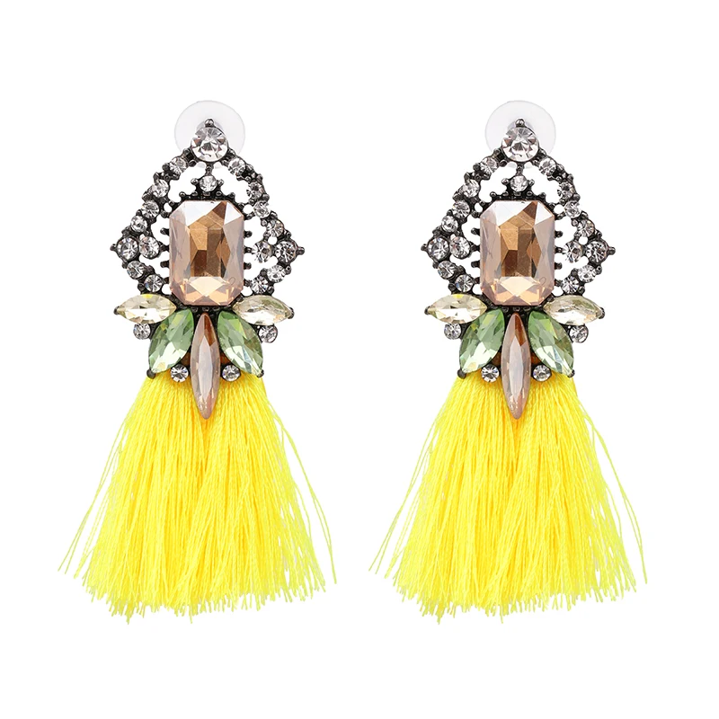 New Boho Fringed Rhinestone Earrings Crystal Drop Earrings Tassel Hanging Earrings Jewelry Accessories For Women Dangle Ear Ring
New Boho Fringed Rhinestone Earrings Crystal Drop Earrings Tassel Hanging Earrings Jewelry Accessories For Women Dangle Ear Ring