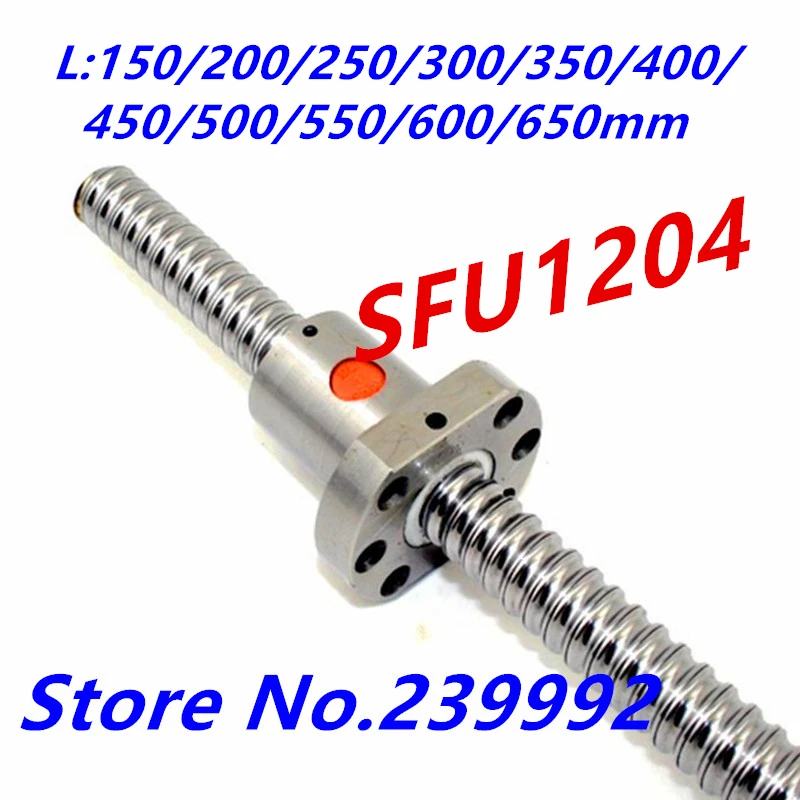 NO END machined SFU1204 150 200 250 300 350 400 450 500 550 600 650 mm cold roller ball screw with 1204 single ball nut
NO END machined SFU1204 150 200 250 300 350 400 450 500 550 600 650 mm cold roller ball screw with 1204 single ball nut