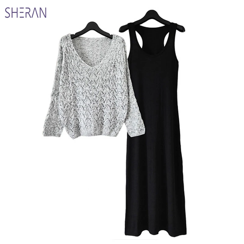 SHERAN Women dress 2021 summer 2 piece set women for Loose Knit Top Modal Dress Camisole two piece plus size dress woman outfits
SHERAN Women dress 2021 summer 2 piece set women for Loose Knit Top Modal Dress Camisole two piece plus size dress woman outfits