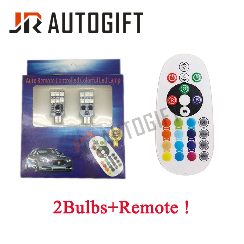 2Pcs/set T10 W5W 168 5050 12SMD Remote Control 12V Auto RGB 16Colors LED Car styling Interior Dome Wedge Reading Light Lamp Bulb
2Pcs/set T10 W5W 168 5050 12SMD Remote Control 12V Auto RGB 16Colors LED Car styling Interior Dome Wedge Reading Light Lamp Bulb