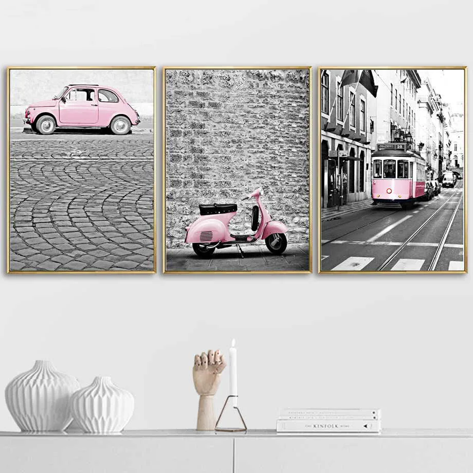 Street Pink Bus Moped Car Nordic Posters And Prints Wall Art Canvas Painting Vintage Poster Wall Pictures For Living Room Decor
Street Pink Bus Moped Car Nordic Posters And Prints Wall Art Canvas Painting Vintage Poster Wall Pictures For Living Room Decor