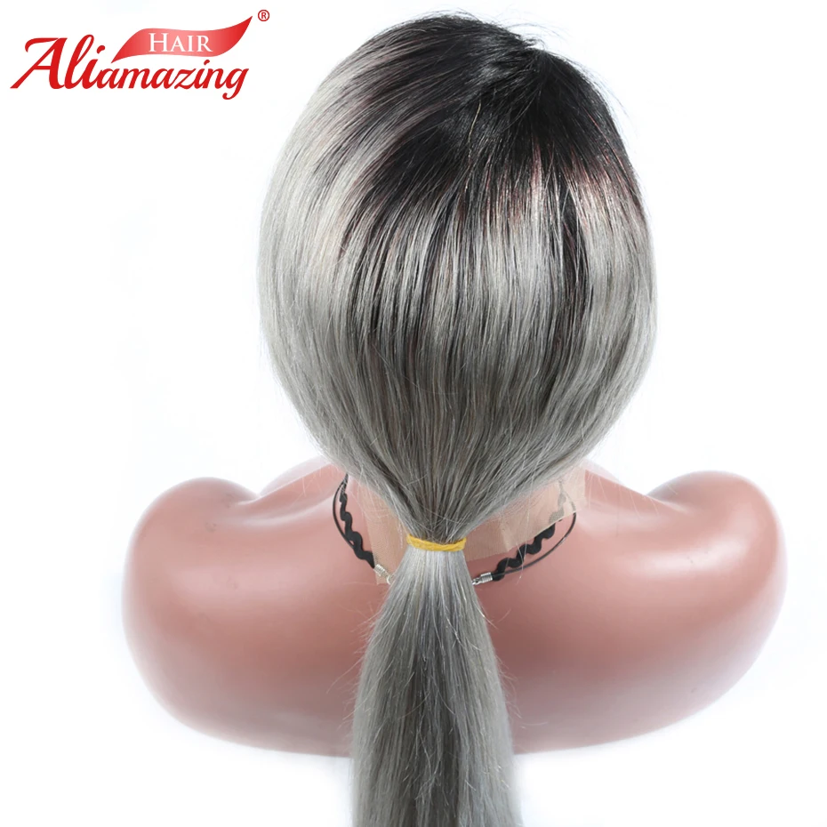 Ali Amazing Hair Ombre Grey Glueless Lace Front Wig with Baby Hair 130% Density Brazilian Lace Front Remy Human Hair Wig
Ali Amazing Hair Ombre Grey Glueless Lace Front Wig with Baby Hair 130% Density Brazilian Lace Front Remy Human Hair Wig