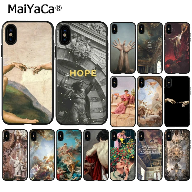 MaiYaCa создание Adam Art черный ТПУ Мягкий силиконовый чехол для телефона iPhone 8 7 6 6S Plus 5