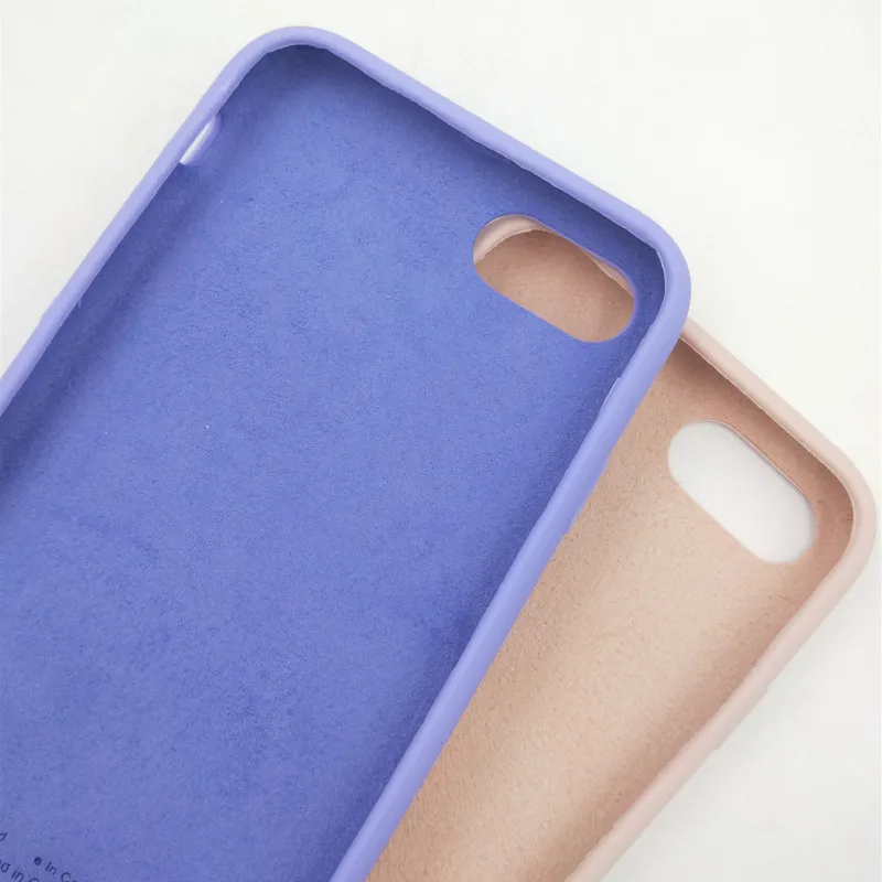 Жидкий силиконовый защитный чехол для телефона iPhone 7 Plus 8 ударопрочный жесткий