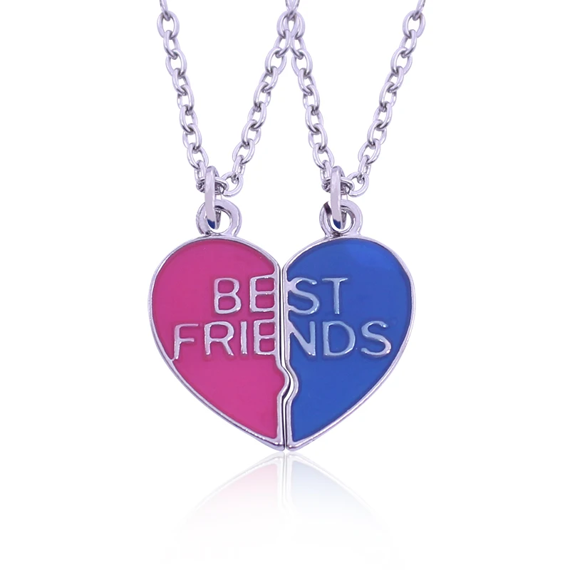 Good friend series 2 pieces / set of fashion heart-shaped necklace best friend pendant red blue alloy friendship necklace gift
Good friend series 2 pieces / set of fashion heart-shaped necklace best friend pendant red blue alloy friendship necklace gift
