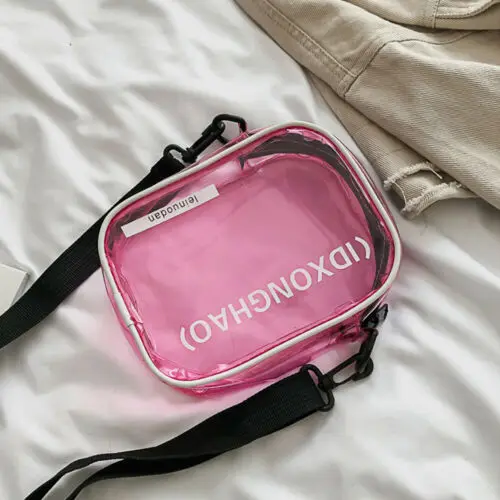 Желе сумка Tote Handtasche Umhängetasche Frauen прозрачный ПВХ чистый алфавит |