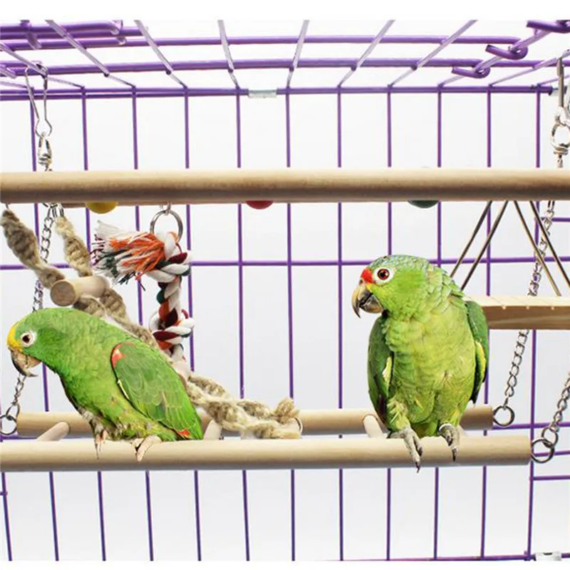 Wood Parrots Toys Bird Swing Exercise Climbing Hanging Ladder Bridge Wooden Rainbow Pet Parrot Macaw Hammock Bird Toy
Wood Parrots Toys Bird Swing Exercise Climbing Hanging Ladder Bridge Wooden Rainbow Pet Parrot Macaw Hammock Bird Toy