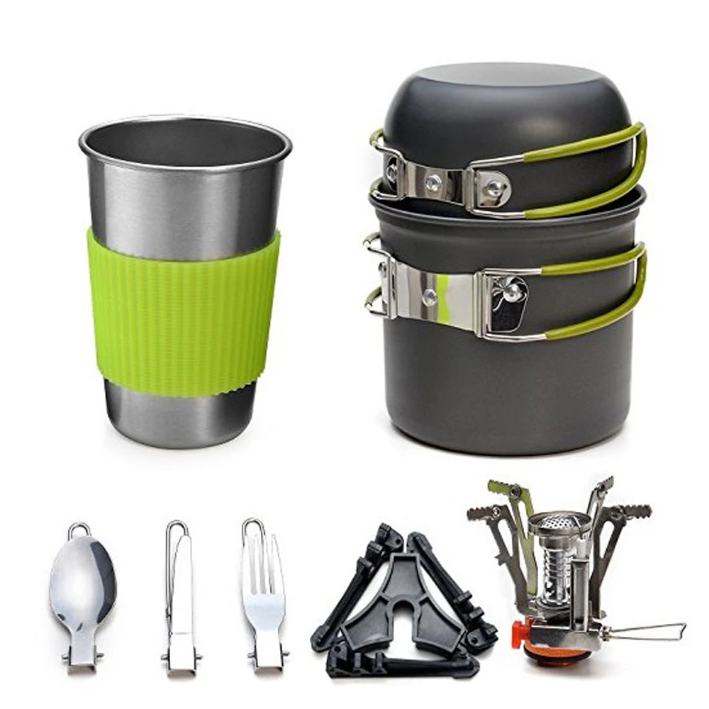 1Set Camping Cookware Picnic Cooking Set Aluminium Alloy Tableware Picnic Utensils Pot Pan Bowl with Green Handle for 1-2 person
1Set Camping Cookware Picnic Cooking Set Aluminium Alloy Tableware Picnic Utensils Pot Pan Bowl with Green Handle for 1-2 person