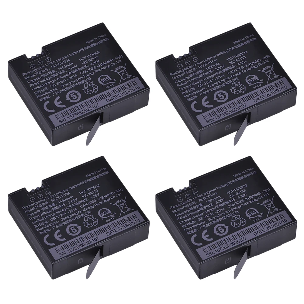PowerTrust 4 шт. 3,80 в оригинальный литий-ионный аккумулятор Mijia для Xiaomi Mijia Mini Action Sports Camera Battery
PowerTrust 4 шт. 3,80 в оригинальный литий-ионный аккумулятор Mijia для Xiaomi Mijia Mini Action Sports Camera Battery