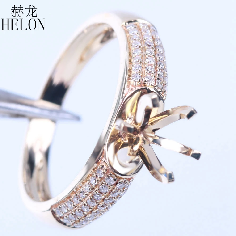 HELON 5.75-7mm Round cut Solid 10K (AU585) Yellow Gold Semi Mount Engagement Wedding 100% Genuine Natural Diamonds Ring Setting
HELON 5.75-7mm Round cut Solid 10K (AU585) Yellow Gold Semi Mount Engagement Wedding 100% Genuine Natural Diamonds Ring Setting