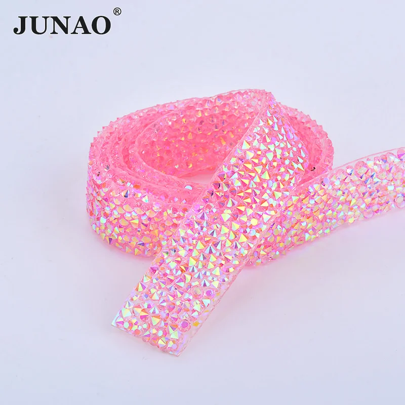 JUNAO 5 Yard*15mm Pink AB Rhinestones Chain Mesh Hotfix Resin Strass Appliques Trim Crystal Fabric For DIY Clothes Shoes
JUNAO 5 Yard*15mm Pink AB Rhinestones Chain Mesh Hotfix Resin Strass Appliques Trim Crystal Fabric For DIY Clothes Shoes