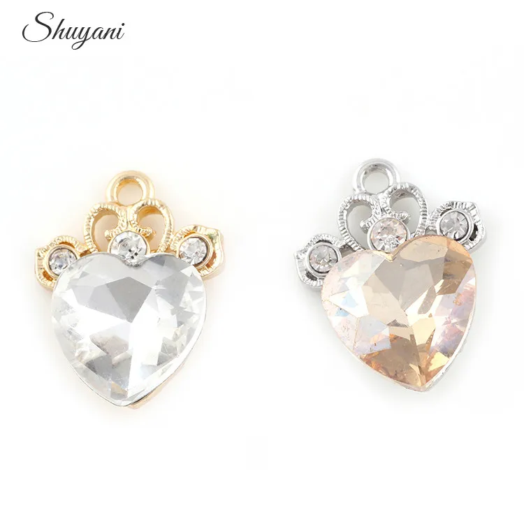 23*18mm Silver Gold Color Heart Shape Crystal Pendants Charms DIY Handmade Jewelry Bracelet Charms Accessories
23*18mm Silver Gold Color Heart Shape Crystal Pendants Charms DIY Handmade Jewelry Bracelet Charms Accessories