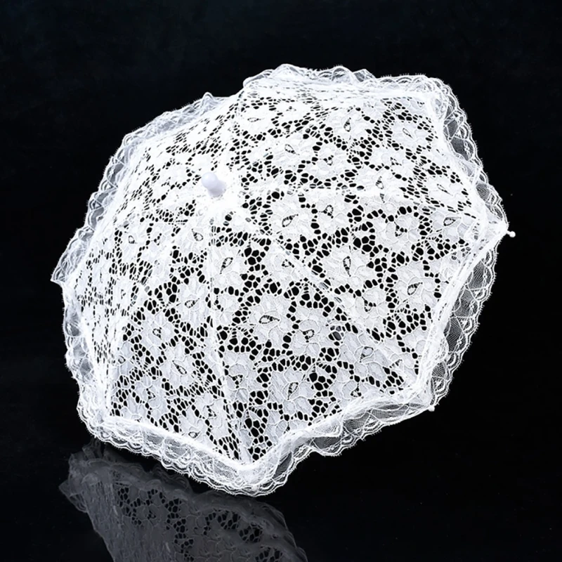 Fashion Sun Umbrella Cotton Embroidery Bridal Umbrella White Ivory Lace Parasol Umbrella Wedding Umbrella Decorations Photo Prop 
Fashion Sun Umbrella Cotton Embroidery Bridal Umbrella White Ivory Lace Parasol Umbrella Wedding Umbrella Decorations Photo Prop