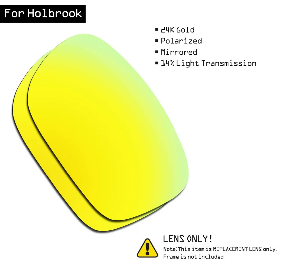 Поляризованные солнцезащитные очки SmartVLT, Сменные линзы для Oakley Holbrook - 24K Gold
Поляризованные солнцезащитные очки SmartVLT, Сменные линзы для Oakley Holbrook - 24K Gold
