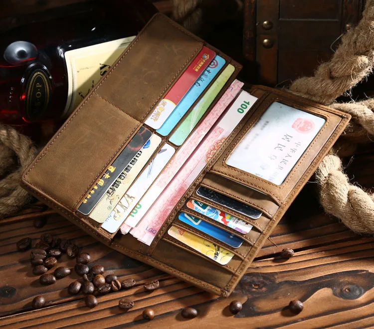 Men's Long Wallet purse pack Genuine Leather Card Holder Male Retro Casual Cowhide Crazy Horse Simple Money Bags Cash Photo Man
Men's Long Wallet purse pack Genuine Leather Card Holder Male Retro Casual Cowhide Crazy Horse Simple Money Bags Cash Photo Man