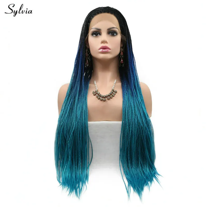 Sylvia Synthetic Lace Front Wig Long Hair Black Roots Ombre Blue Brown Yellow Blonde Lace Front Wigs Braided Box Braids Wigs
Sylvia Synthetic Lace Front Wig Long Hair Black Roots Ombre Blue Brown Yellow Blonde Lace Front Wigs Braided Box Braids Wigs