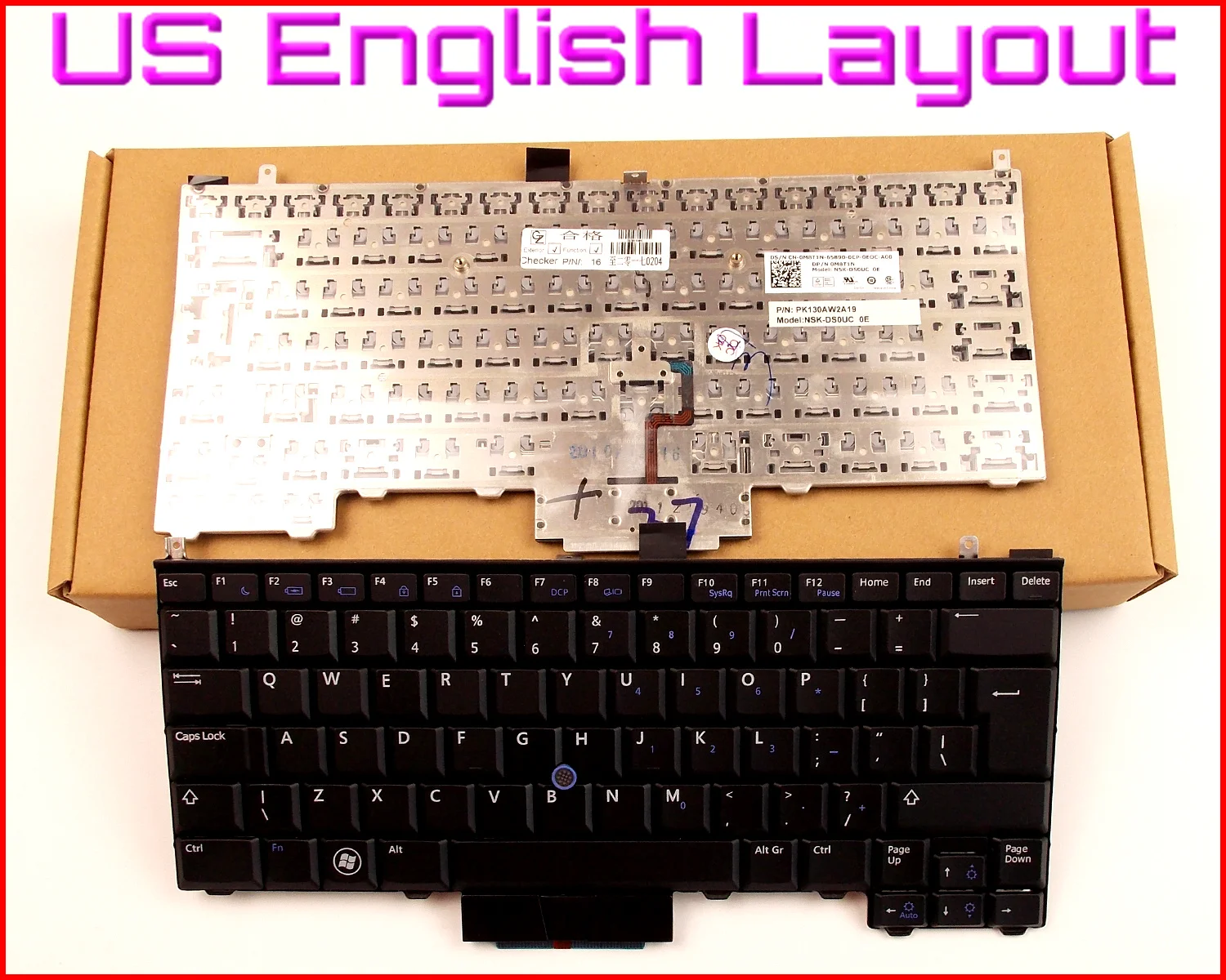 New Keyboard US English Version for Dell Latitude 0C0YTJ P6VGX NSK-DS0BC 01 PK130AW2B00 Laptop With Pointstick
New Keyboard US English Version for Dell Latitude 0C0YTJ P6VGX NSK-DS0BC 01 PK130AW2B00 Laptop With Pointstick
