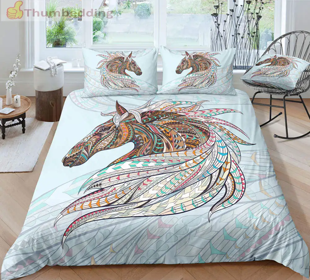 Thumbedding Dropship Colorful Horse Bedding Sets 3D Wild Animal Printed Duvet Cover Set Unique Designed Bed Set 3pcs
Thumbedding Dropship Colorful Horse Bedding Sets 3D Wild Animal Printed Duvet Cover Set Unique Designed Bed Set 3pcs