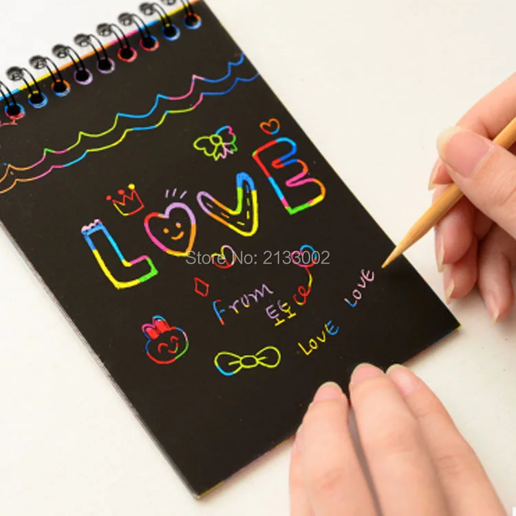 Hot Magic Drawing Book DIY Scratch Notebook Black Cardboard As Gift For Kids Stationery School Supplies
Hot Magic Drawing Book DIY Scratch Notebook Black Cardboard As Gift For Kids Stationery School Supplies