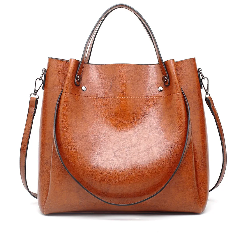 Retro Boston Women Genuine Leather Handbags Large Capacity Oil Wax Cow Leather Tote Bags Ladies Shoulder Messenger Bags New C874
Retro Boston Women Genuine Leather Handbags Large Capacity Oil Wax Cow Leather Tote Bags Ladies Shoulder Messenger Bags New C874