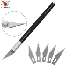 1 Set Precision Hobby Knife Metal Handle With Blades For Arts Wood Carving Tools Crafts Phone PCB Repair Multi DIY Hand Tools