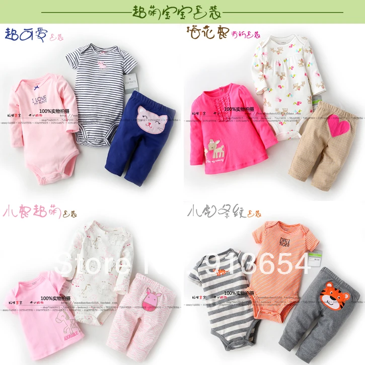 new 2014 spring auutmn baby clothing set baby girl cute t shirts Triangle romper + kids pants 3pcs sets newborn baby boy rompers
new 2014 spring auutmn baby clothing set baby girl cute t shirts Triangle romper + kids pants 3pcs sets newborn baby boy rompers