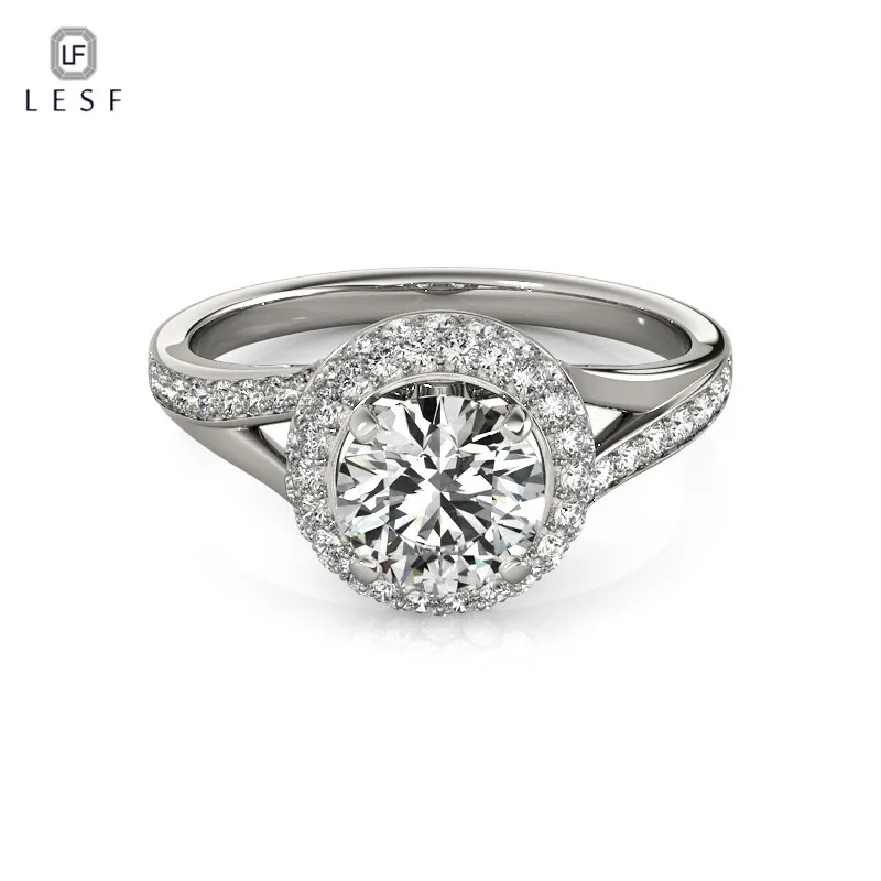 LESF Big Halo Engagement Ring 0.75 Carat Round Cut Jewelry Women 925 Sterling Silver Wedding Band Ring Femme Bijoux
LESF Big Halo Engagement Ring 0.75 Carat Round Cut Jewelry Women 925 Sterling Silver Wedding Band Ring Femme Bijoux