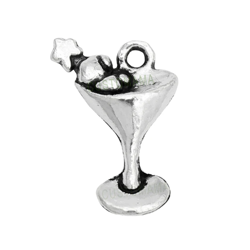 50pcs-Cocktails Charms, Antique Tibetan Silver Martini Glass charm pendant 20x14mm
50pcs-Cocktails Charms, Antique Tibetan Silver Martini Glass charm pendant 20x14mm