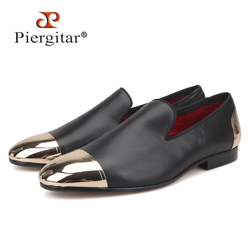 Piergitar new style Handmade Black Genuine Leather men shoes with front and back gold metal Fashion men slip-on loafers
Piergitar new style Handmade Black Genuine Leather men shoes with front and back gold metal Fashion men slip-on loafers