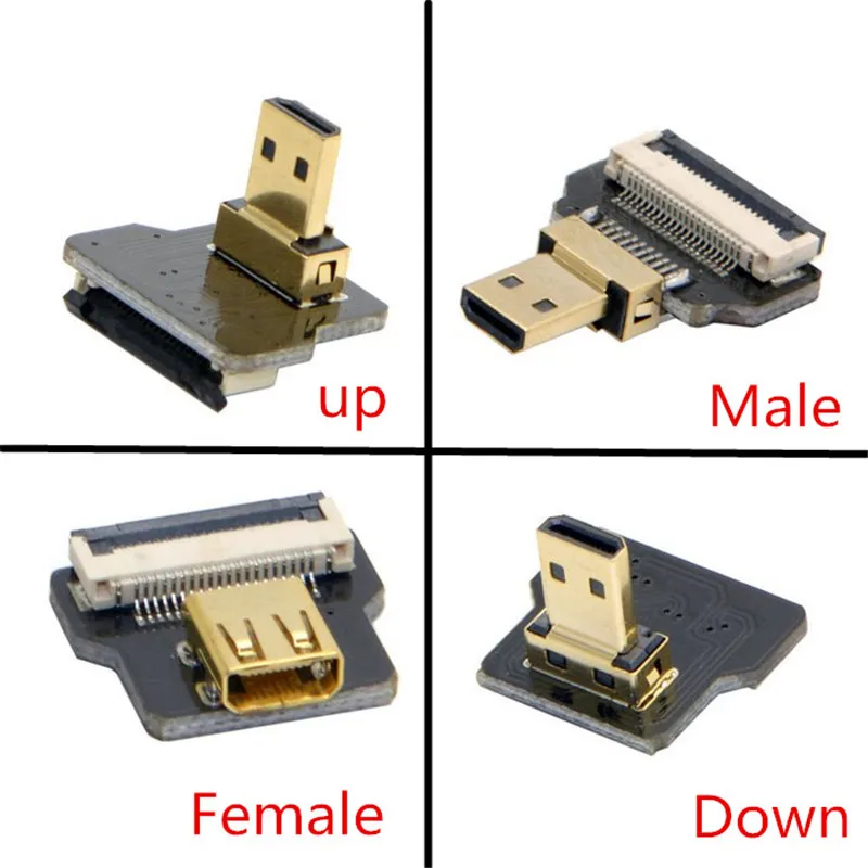 FPV Micro HDMI-compatible Type D Female & Straight & Up & Down Angled 90 Degree Connector Adapter for FPV Photography
FPV Micro HDMI-compatible Type D Female & Straight & Up & Down Angled 90 Degree Connector Adapter for FPV Photography